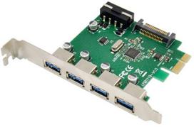 MicroConnect - USB-Adapter - PCIe 2,0 - USB3.0 x 3 + USB3.0 (intern) (MC-USB3.0-F3B1)