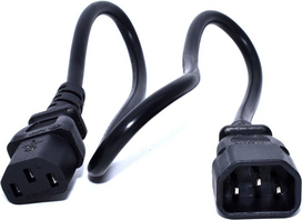 Zebra - Spannungsversorgungs-Verlängerungskabel - IEC 60320 C13 bis IEC 60320 C14 - 50 cm