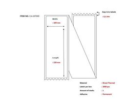 Capture Ship-label 105 x 220mm, labels per box (CA-LB7000)
