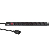 Lanview LVR-2MSCH-SW-C13-8. PDU-Typen: Standard, Rack-Kapazität: 1U, Typ: Einphasig. Anzahl der AC-Ausgänge: 8 AC-Ausgänge, AC-Steckertypen: Typ E. LED-Anzeigen: Leistung, Kabellänge: 2 m. Nominale Eingang Spannung: 230 V, Stromstärke (maximal): 16 A, Nominale Ausgang Spannung: 230 V. Breite: 482 mm, Tiefe: 44,4 mm, Höhe: 44,4 mm (LVR-2MSCH-SW-C13-8)