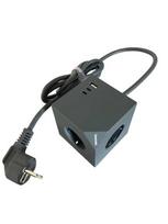 MicroConnect Power Cube 3 Schuko outlets with Magnetic function 2 (MC-CUBE015USBMAGNETIC)