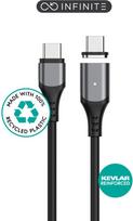 eSTUFF INFINITE GRS Magnetic USB-C - C 2.0 Cable PD100W 480Mbps - Kabel - Digital/Daten (ES604265-BULK)