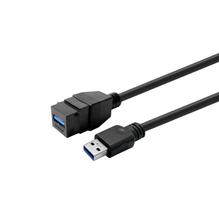 VivoLink Keystone Black USB3.0 A-Female to A-Male (PROKEYUSB3AFM2B)