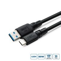 MicroConnect ColorFlex USB-C to USB-A cable 60W 10Gbps Halogenfree - Kabel - Digital/Daten (USB3.2AC1-LSZH)