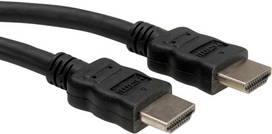 ROLINE - Video-/Audio-/Netzwerkkabel - HDMI - 30 AWG - HDMI, 19-polig (M) - HDMI, 19-polig (M) - 1 m - abgeschirmt - Schwarz (11.04.5731)