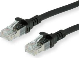 Roline - Patch-Kabel - RJ-45 (M) bis RJ-45 (M) - 50 cm - SFTP, PiMF - CAT 6 - halogenfrei, geformt, verseilt - Schwarz