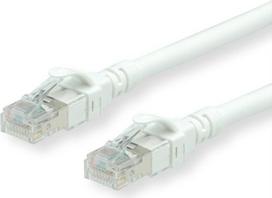 ROLINE - Patch-Kabel - RJ-45 (M) bis RJ-45 (M) - 50 cm - UTP - CAT 6a - halogenfrei, geformt, verseilt - weiß (21.15.2760)