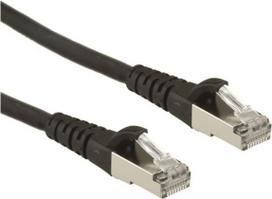 ROLINE - Patch-Kabel - RJ-45 (M) bis RJ-45 (M) - 50 cm - SFTP, PiMF - CAT 6a - Schwarz (21.15.2850)