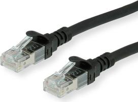 ROLINE - Patch-Kabel - RJ-45 (M) bis RJ-45 (M) - 30 cm - SFTP - CAT 6a - Schwarz (21.15.2975)
