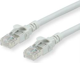 ROLINE - Patch-Kabel - RJ-45 (M) bis RJ-45 (M) - 30 cm - UTP - CAT 6 - halogenfrei, geformt, verseilt - Grau (21.15.2940)