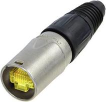 NEUTRIK NE8MX-1 - etherCON Cable Connector Carrier - RJ45 cable connector carrier for non pre-assembled RJ45 plugs consists of nickel shell, bushing and boot (NE8MX-1)