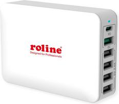 ROTRONIC-SECOMP Roline - Netzteil - 60 Watt - 6 A - PD 3.0, QC 3.0 - 6 Ausgabeanschlussstellen (USB-C, 5 x 4-poliger USB Typ A)