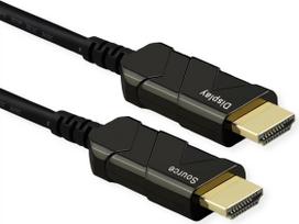 ROTRONIC-SECOMP Roline - Ultra High Speed - HDMI-Kabel mit Ethernet - HDMI männlich zu HDMI männlich - 20 m - abgeschirmt - Schwarz - unterstützt 8K 60 Hz (7680 x 4320)