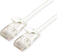 ROLINE Green - Patch-Kabel - RJ-45 (M) zu RJ-45 (M) - 15 cm - UTP - CAT 6a - halogenfrei, geformt, ohne Haken, verseilt - weiß (21.44.0978)