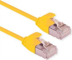 ROLINE GREEN U/FTP Patchkabel Kat.6A (Class EA), LSOH, slim, gelb, 1 m (21.44.3323)