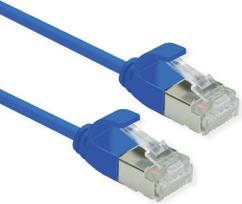 ROLINE GREEN U/FTP Patchkabel Kat.6A (Class EA), LSOH, slim, blau, 5 m (21.44.3347)