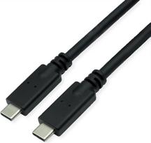 ROLINE USB 3.2 Gen 2 kompatibles Kabel C-C ST/ST 10Gbit/s Emark 100W schwarz - Kabel - Digital/Daten
