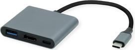 ROLINE Display Adapter USB C - HDMI 4K60+ 1x A+ PD - Adapter - Digital/Daten (12.03.3199)