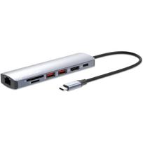 Manhattan 153966 laptop-dockingstation & portreplikator Kabelgebunden USB 3.2 Gen 2 (3.1 Gen 2) Type-C Silber (153966)