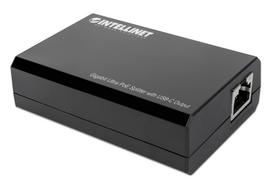Intellinet PoE Splitter with USB-C Output, PoE++ / 4PPoE, Gigabit Ultra, IEEE 802.3bt, RJ45 In and Out Ports, Up to 45 W USB-C Output Port