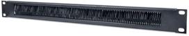 Intellinet - Rack-Blende mit Bürste für Kabeldurchführung - Schwarz, RAL 9005 - 1U - 48,3 cm (19) (712767)