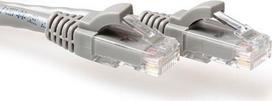ACT Grey 4 meter U/UTP CAT6A patch cable snagless with RJ45 connectors. Cable length: 4 m Cat6a u/utp snagless gy 4.00m (IB3004)