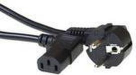 ACT 230V connection cable schuko male (angled) - C13 (angled) 2 m 2m Schwarz Stromkabel (AK5018)