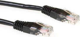 ACT Black 10 meter U/UTP CAT6 patch cable with RJ45 connectors. Cat6 u/utp black 10.00m (IB8910)