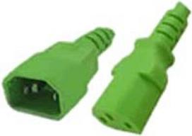 Advanced Cable Technology C13 - C14 - 0.60m 0.6m C13-Koppler C14-Koppler Grün Stromkabel (AK5112)