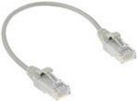 ACT Grey 5 meter LSZH U/UTP CAT6 datacenter slimline patch cable with RJ45 connectors CAT6 U/UTP SLIMLINE GY 5.00M (DC9005)