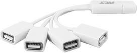 ACT AC6210 Schnittstellen-Hub USB 3.2 Gen 1 (3.1 Gen 1) Type-A 480Mbit/s Weiß (AC6210)