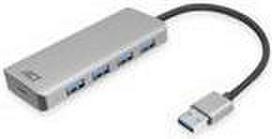 ACT AC6121 Schnittstellen-Hub USB 3.2 Gen 1 (3.1 Gen 1) Type-A 5000Mbit/s Aluminium (AC6121)