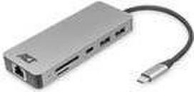 ACT AC7092 - HDMI - RJ-45 - USB 3.2 Gen 1 (3.1 Gen 1) Type-A - USB 3.2 Gen 1 (3.1 Gen 1) Type-C - MicroSD (TransFlash) - SD - 4096 x 2560 - 2160p - 4096 x 2560 Pixel - Aluminium (AC7092)
