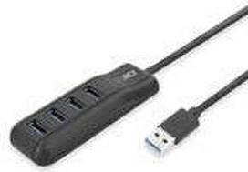ACT AC6320 interface hub USB 3.2 Gen 1 (3.1 Gen 1) Type-A 5000Mbit/s Black