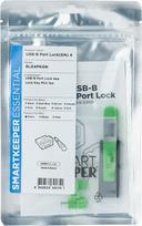 Smartkeeper BL04PKGY Schnittstellenblockierung + Schlüssel USB Typ-B Grün Kunststoff 1 Stück(e) (BL04PKGN)
