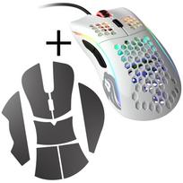 Glorious Model D Gaming-Maus - weiß, glossy + Grip Tape - schwarz (GABU-302)