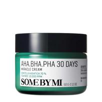 Raminamasis ir drėkinamasis veido kremas su AHA BHA PHA rūgštimis „AHA BHA PHA 30 Days Miracle Cream“,  SOME BY MI, 60 ml