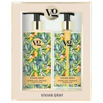 Vivian Gray Sparkling Orange Set rankų priežiūros rinkinys (skystas muilas, 350 ml + rankų losjonas, 350 ml)