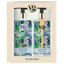 Vivian Gray Wild Orchid Cosmetic Set  rankų priežiūros rinkinys (skystas muilas, 350 ml + rankų losjonas, 350 ml)