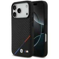 BMW M Carbon Tricolor Line MagSafe dėklas iPhone 17 Pro - Juodas