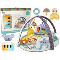 LEAN Toys Koala edukacinis kilimėlis, pianinas, melodijos ir pakabinami žaislai