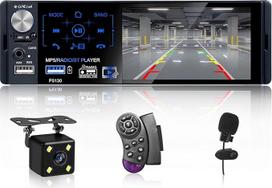 RDS automobilinis radijas 1 DIN "Bluetooth" laisvų rankų įranga su 4,1 colio ekranu 1 DIN automobilinis radijo imtuvas su jutikliniu ekranu FM AM su galinio vaizdo kamera Dvigubas USB/TF/AUX