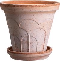 Bergs Potter Vazonas su lėkštele Fleur, 18 cm, rožinis