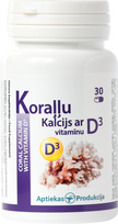 APTIEKAS PRODUKCIJA Coral Calcium su Vitaminu D3 kapsulės, 30 vnt.