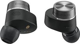 "Bowers & Wilkins Pi7 S2 Wireless" belaidės tikro belaidžio triukšmo slopinimo ausinės su "Bluetooth", "AptX", aktyviuoju triukšmo slopinimu (ANC) ir integruotais mikrofonais, satino juodos spalvos