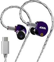 "CCA Phoenix In-Ear Monitor" ausinės, dvigubi magnetiniai garsiakalbiai, IEM su aiškiu HiFi garsu ir giliais bosais, profesionalios žaidimų ausinės iš metalo, skirtos muzikantams, dainininkams ir audiofilams (USB-C)