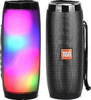 "Ellenne" "Bluetooth" garsiakalbis su LED šviesa RGB įkraunamas 10 W garsiakalbis "WiFi Radio" (juodas)