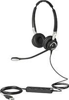"Jabra 2400 II USB DUO CC" laidinės ausinės minkštajam telefonui su triukšmą slopinančiu mikrofonu, optimizuotos unifikuotam bendravimui