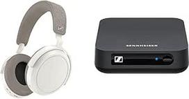 "Sennheiser Momentum 4" belaidės ausinės su "Bluetooth White" ir "Bluetooth" garso siųstuvu BT T100, skirtos Hi-Fi arba namų pramogoms, juodos spalvos