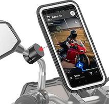 "Shapeheart" magnetinis mobiliojo telefono laikiklis motociklui, skirtas galinio vaizdo veidrodėliui, universalus 360 apsisukimų, vibracijos garintuvas, motociklas ir motoroleris, vandeniui atsparus motorolerio mobilusis telefonas